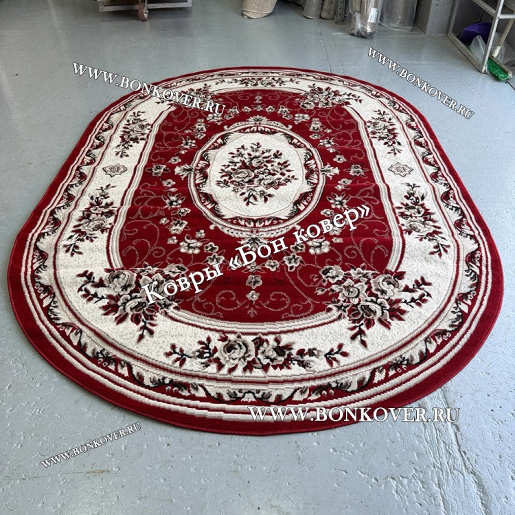 Ковер Лайт Карпет New 4 Дизайн 18 Красный Овал